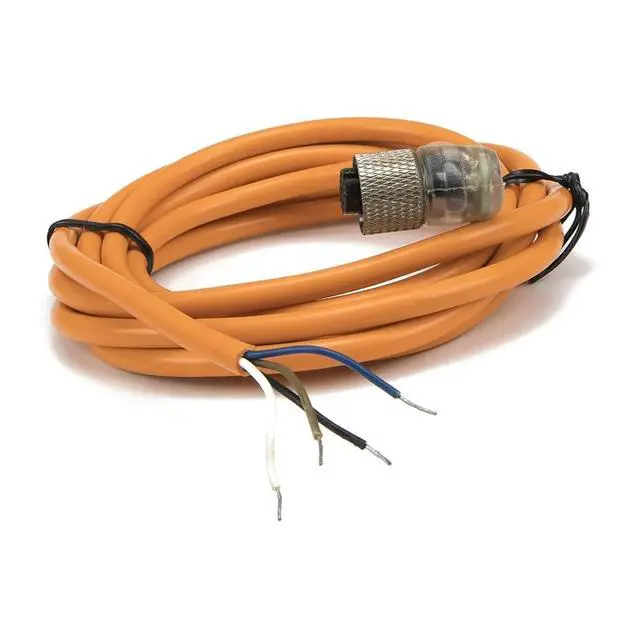 Alt view image 3 of 4 - 1pc FSC12-FBLN-4 M12 2m PVC Cable NPN Sensor Connector with LED 4 pins Bend Female Head for M12 NPN Proximity Sensor Switch(Orange)