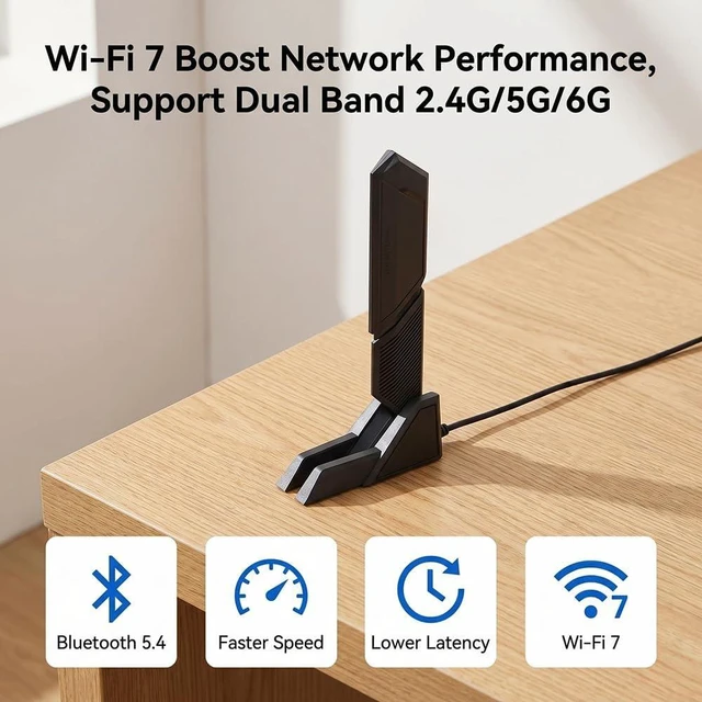 Alt view image 4 of 7 - for Gigabyte Aorus WiFi 7 Antenna PC Desktop Magnetic Base WiFi7 Q-Antenna