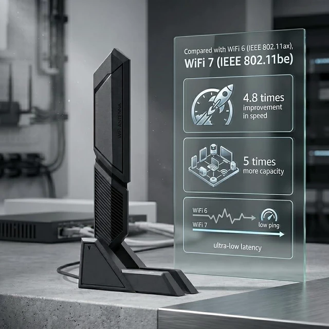 Alt view image 6 of 7 - for Gigabyte Aorus WiFi 7 Antenna PC Desktop Magnetic Base WiFi7 Q-Antenna