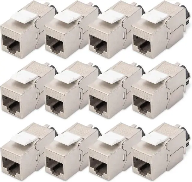 Main image of Digitus Keystone Module cat. 6A Shielded - 12 Pieces - RJ45 - Multi-Design - 500 MHz 10G Base-T - Tool Free