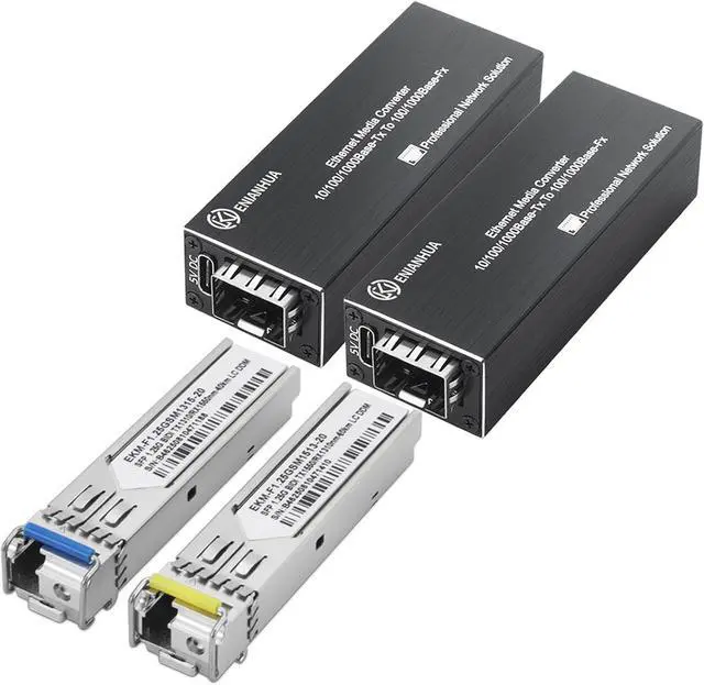 Main image of A Pair of 1.25G BiDi Fiber to Ethernet Media Converter, PoE Powerd