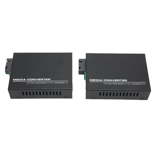 Alt view image 5 of 7 - Hoopoocolor Fiber Optic ethernet Media Converter, LED Indicator Monitor Status, 10M 100M 1000MBps, RJ45 Port 3Km, Bi Directional Single Sc Mode Suitable for Indoor and Outdoor Working Environment