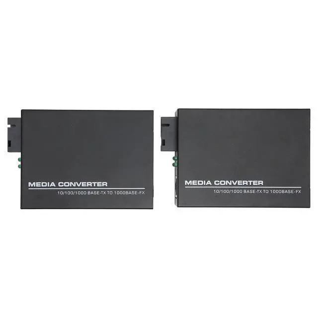 Alt view image 7 of 7 - Hoopoocolor Fiber Optic ethernet Media Converter, LED Indicator Monitor Status, 10M 100M 1000MBps, RJ45 Port 3Km, Bi Directional Single Sc Mode Suitable for Indoor and Outdoor Working Environment