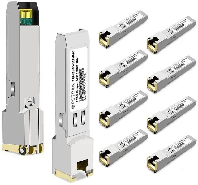 Main image of 1000BASE-T SFP RJ45 Copper Transceiver Module Compatible with Arista SFP-1G-T 100m Cat5e/6 10 Pack