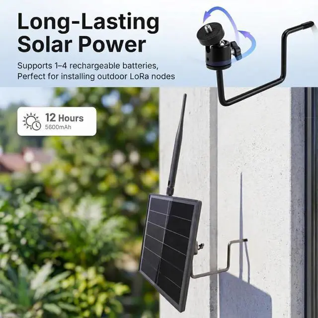 Alt view image 2 of 7 - Solar Repeater for Meshtastic Meshcore LoRa, Compatible with Heltec V4 V3 T114 Dev Board (Optional), IP67 Waterproof Outdoor Enclosure with 5W Solar Panel for Off-Grid Communication