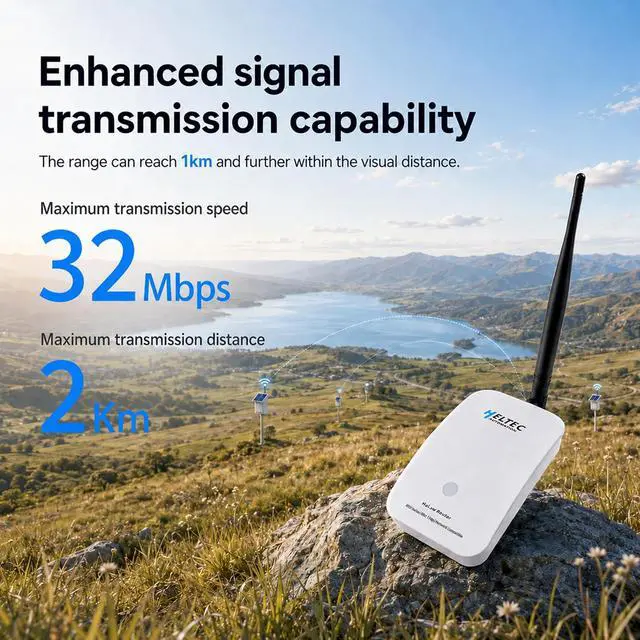 Alt view image 5 of 7 - Wireless Bridge Point to Point, Long Range Wireless Bridge with 802.11ah, WiFi HaLow, Supports 2km Transmission Distance for Drones, Robotics, Industrial Contro