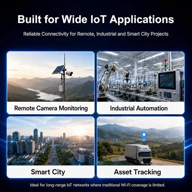 Alt view image 7 of 7 - Wireless Bridge Point to Point, Long Range Wireless Bridge with 802.11ah, WiFi HaLow, Supports 2km Transmission Distance for Drones, Robotics, Industrial Contro