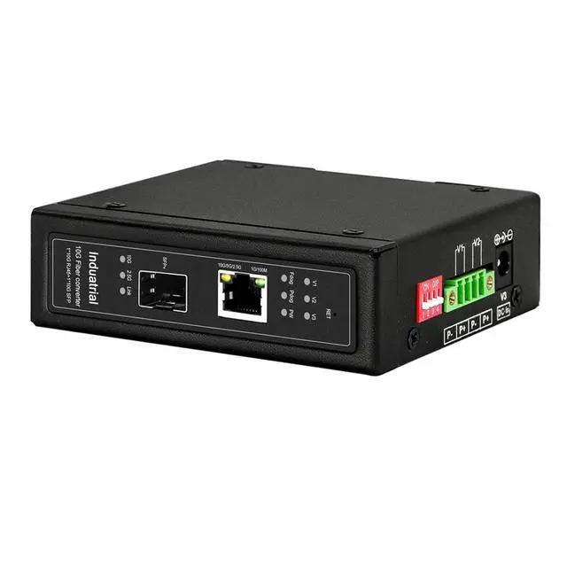 Alt view image 6 of 7 - 10G Managed Fiber Media Converters with POEs RJ45 and SFPs Port for Industrial Networking Applications