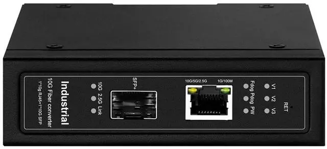 Alt view image 7 of 7 - 10G Managed Fiber Media Converters with POEs RJ45 and SFPs Port for Industrial Networking Applications