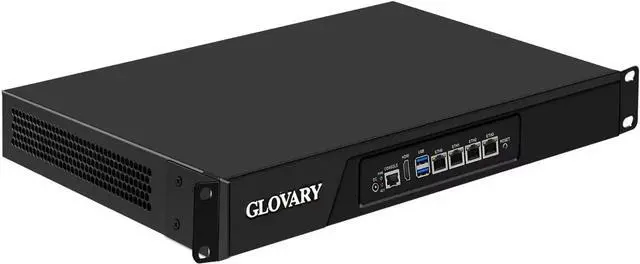 Main image of 1U Firewall Rackmount N3160, 4 x i226V 2.5GbE LAN, 8GB RAM 128GB SSD, 19" OPNsense Router PC HD+VGA Dual Display, AES-NI, Rack Mount Hardware, 1 x SIM Slot, 2 x USB3.0, Console
