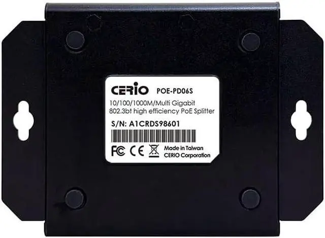 Alt view image 5 of 5 - Cerio POE-PD06S 10/100/1000M/Multi Gigabit 802.3bt Class8 to DC12-24V PoE Splitter