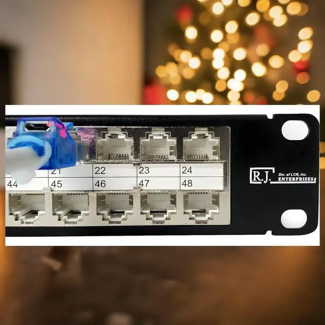 Main image of R.J. Enterprises®-HDPP-48S-C6 48S Port Cat6 Shielded Patch Panel, 1U, 10G, SCIF Ready, Grounded Steel Chassis