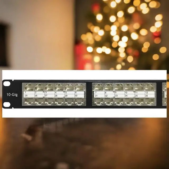 Alt view image 2 of 2 - R.J. Enterprises®-HDPP-48S-C6 48S Port Cat6 Shielded Patch Panel, 1U, 10G, SCIF Ready, Grounded Steel Chassis