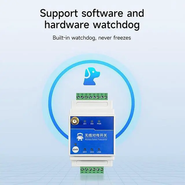Alt view image 4 of 6 - 433MHz SX1262 Lora 1/2/4/8 Way Remote Transimisson Switch IO E860-DTU Series RS485 Long Distance 5/10km Industrial Grade DC8-28V (1 Pair 1 Way 5km)