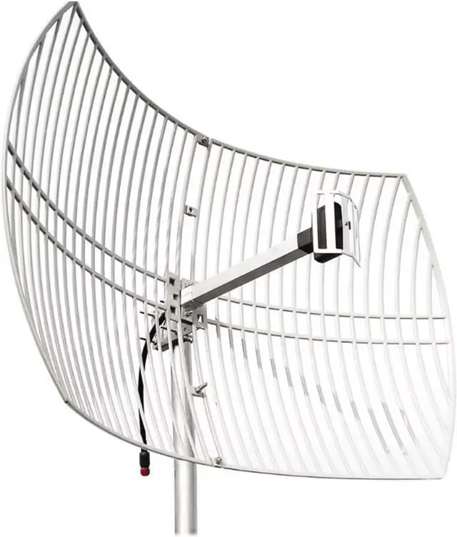 Main image of 2.4GHz 24dBi High-Gain Outdoor Directional Grid Parabolic Antenna (2400-2483 MHz) Long Distance Range N-Female Connector for WI FI Router Security Camera