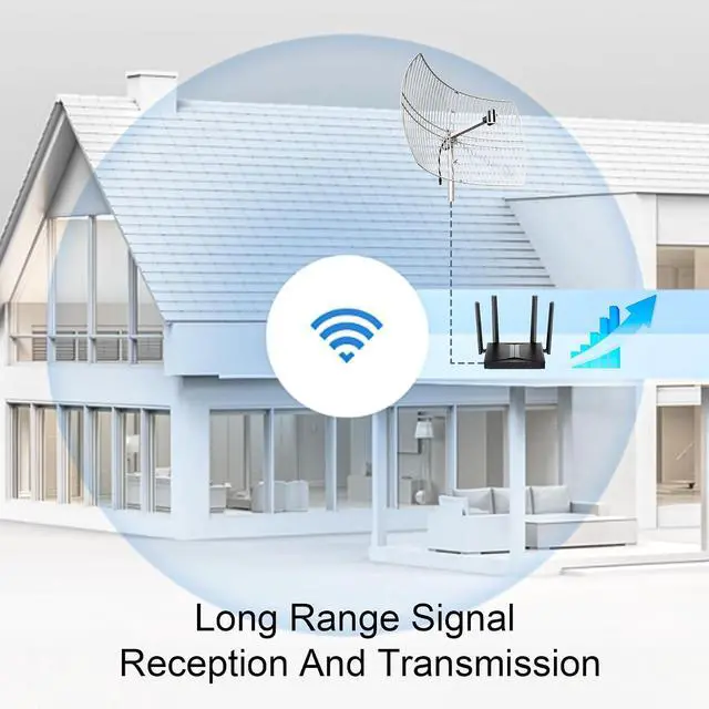 Alt view image 3 of 7 - 2.4GHz 24dBi High-Gain Outdoor Directional Grid Parabolic Antenna (2400-2483 MHz) Long Distance Range N-Female Connector for WI FI Router Security Camera