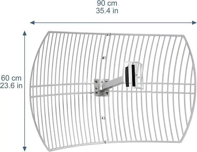 Alt view image 5 of 7 - 2.4GHz 24dBi High-Gain Outdoor Directional Grid Parabolic Antenna (2400-2483 MHz) Long Distance Range N-Female Connector for WI FI Router Security Camera