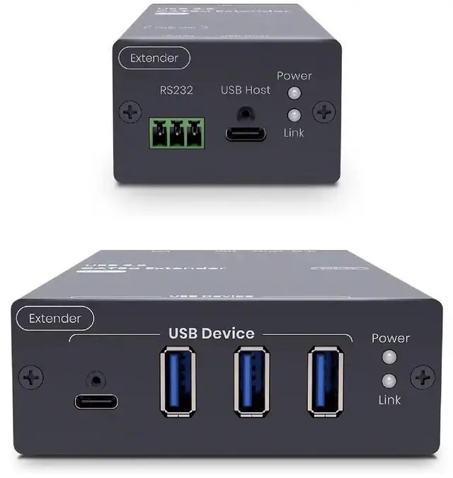 Main image of USB 3.0/3.2 Gen1 Extender Over CAT6a/7 (Transmitter + Receiver) 328 ft (100m) USB Over Ethernet, 5Gbps Long Distance USB Extension Kit, 4 USB Device Ports UE03HK