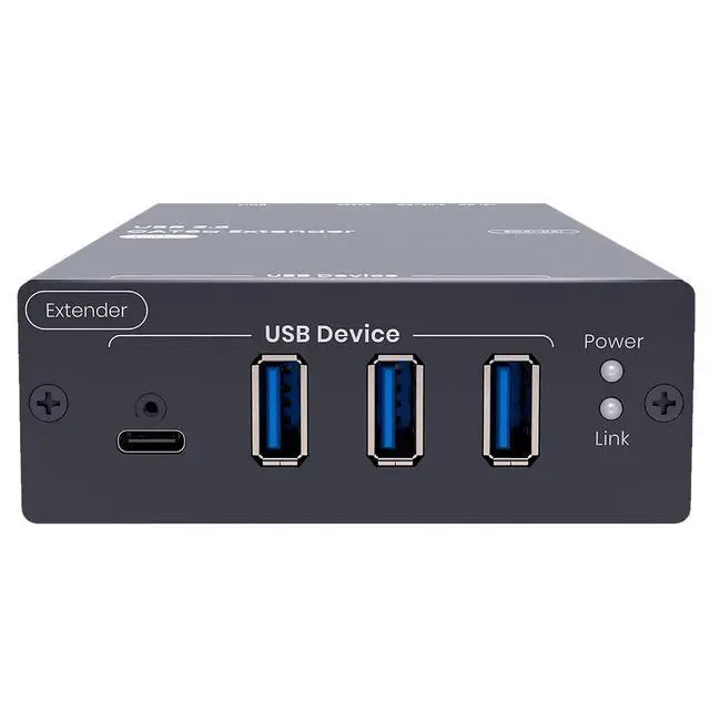 Alt view image 2 of 7 - USB 3.0/3.2 Gen1 Extender Over CAT6a/7 (Transmitter + Receiver) 328 ft (100m) USB Over Ethernet, 5Gbps Long Distance USB Extension Kit, 4 USB Device Ports UE03HK