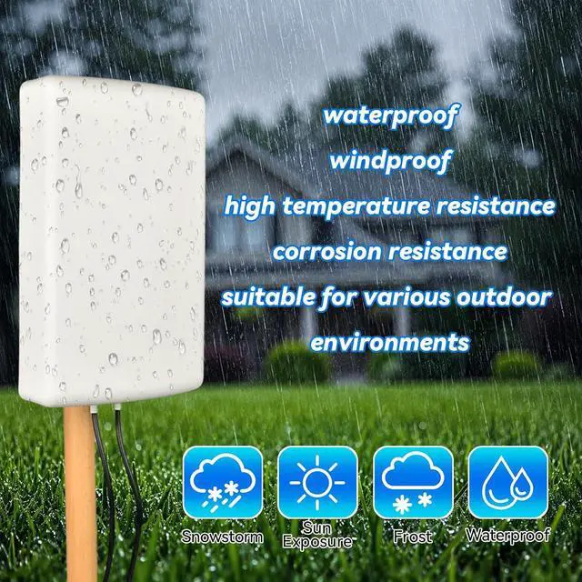 Alt view image 6 of 7 - 2x2 MIMO 10dBi High Gain Directional Panel Antenna 4G LTE/5G Antenna Outdoor 700-3800MHz for Routers, Modems, Gateways, Fixed Wireless Access SMA Male 6.56ft RG58U Cables+RP-SMA Male Adapter