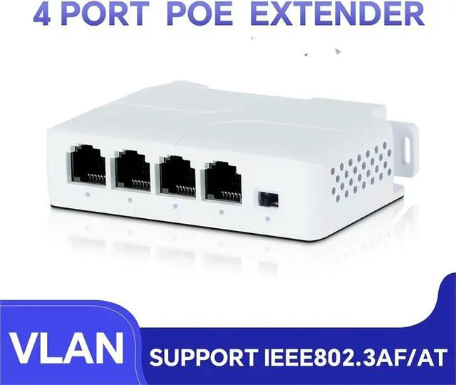 Alt view image 2 of 7 - Repeater POE 4 Port PoE Extender poe Repeater for IP Port Transmission Extender for POE Switch NVR IP