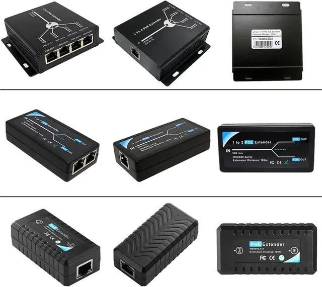 Alt view image 5 of 6 - Repeater POE POE Extender 10/100Mbps with IEEE 802.3at/af Standard for Extend 100-120 Meters POE Network Devices(2 Port (Extend 100M))