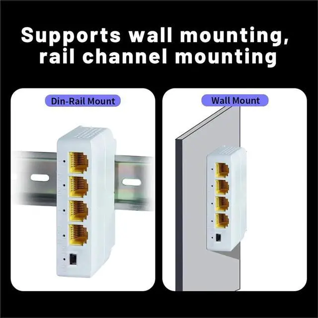 Alt view image 7 of 7 - Repeater POE 3 Port PoE Extender 10/100/1000Mbps 1 to 3 Network Switch Repeater with IEEE802.3af Plug&Play(SST-AT13G)