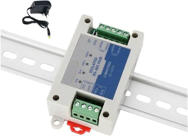 Alt view image 2 of 6 - Two Master One/Multiple Slave RS485 Repeater Cache Optoelectronic Isolation Modbus Dual Master Hub