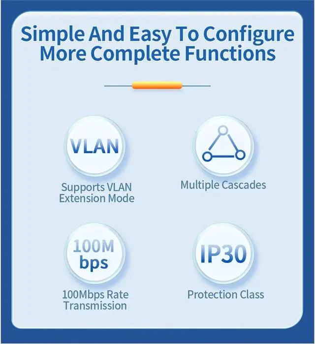 Alt view image 3 of 7 - Repeater POE 4 Port POE Extender 100M Outdoor Rainproof POE Repeater IP30 VLAN 44-57V 30W