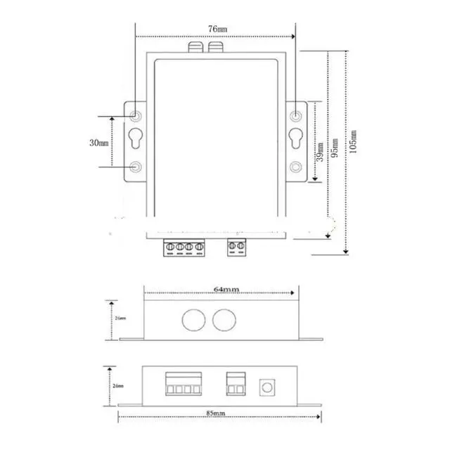 Alt view image 5 of 5 - 2 Channels CAN Bus to Fiber Optic Converter Repeater 500Kbps, Customizedd Singlemode Multimode SC/FC/ST