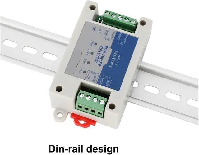 Alt view image 3 of 6 - Two Master One/Multiple Slave RS485 Repeater Cache Optoelectronic Isolation Modbus Dual Master Hub