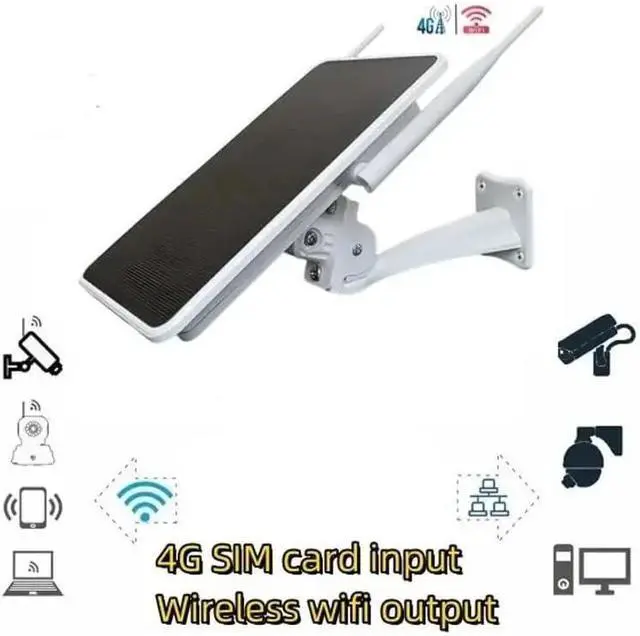 Alt view image 3 of 7 - Waterproof 6W Solar Powered Outdoor 4G WiFi Repeater with Built-in Solar Panel & Battery, 2.4G Long Range Solar WiFi Extender US Version for Remote Farm Yard & Outside Network Coverage