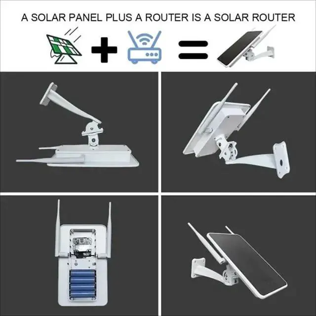 Alt view image 7 of 7 - Waterproof 6W Solar Powered Outdoor 4G WiFi Repeater with Built-in Solar Panel & Battery, 2.4G Long Range Solar WiFi Extender US Version for Remote Farm Yard & Outside Network Coverage