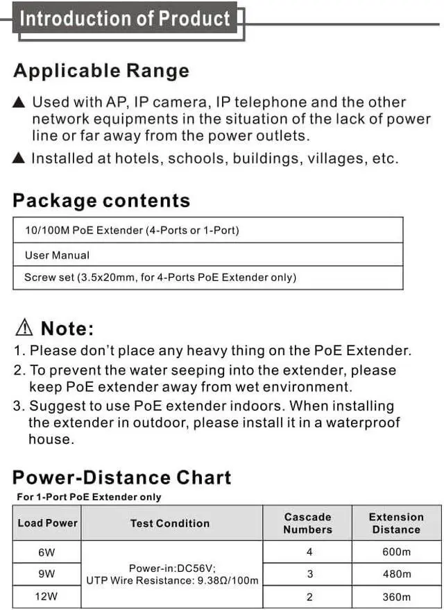 Alt view image 4 of 6 - 1 to 4CH PoE IP Network Extender Booster 10/100M, IEEE 802.3af/at Compliant, Plug-and-Play, Extends Range up to 120m via Cat5