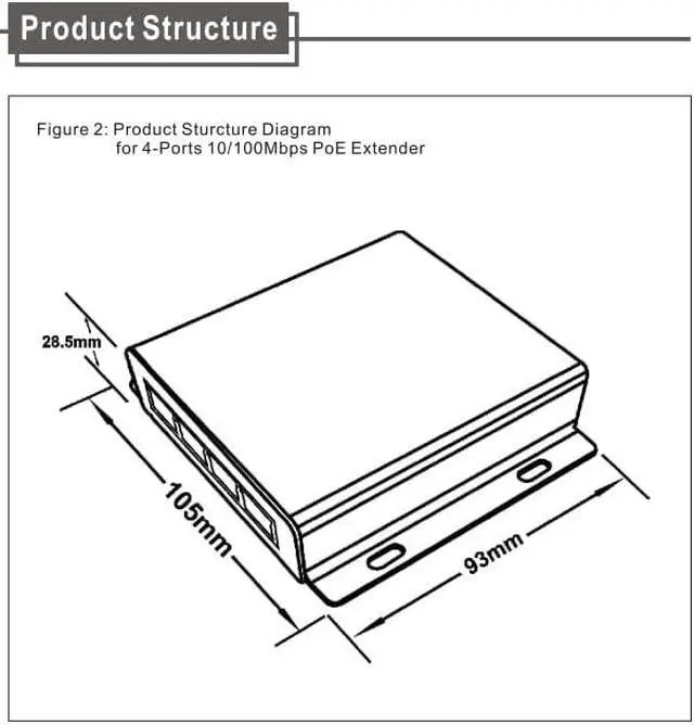 Alt view image 5 of 6 - 1 to 4CH PoE IP Network Extender Booster 10/100M, IEEE 802.3af/at Compliant, Plug-and-Play, Extends Range up to 120m via Cat5