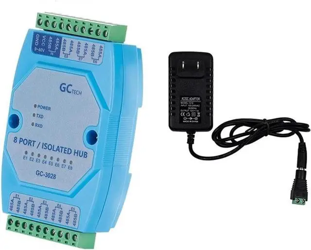 Main image of GC-3024 Four Way Hub Industrial Grade Lightning Protection Modbus RS485 Repeater Optical Isolation 1I 4O(E)