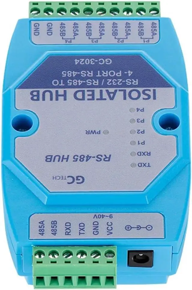 Alt view image 3 of 7 - GC-3024 Four Way Hub Industrial Grade Lightning Protection Modbus RS485 Repeater Optical Isolation 1I 4O(E)