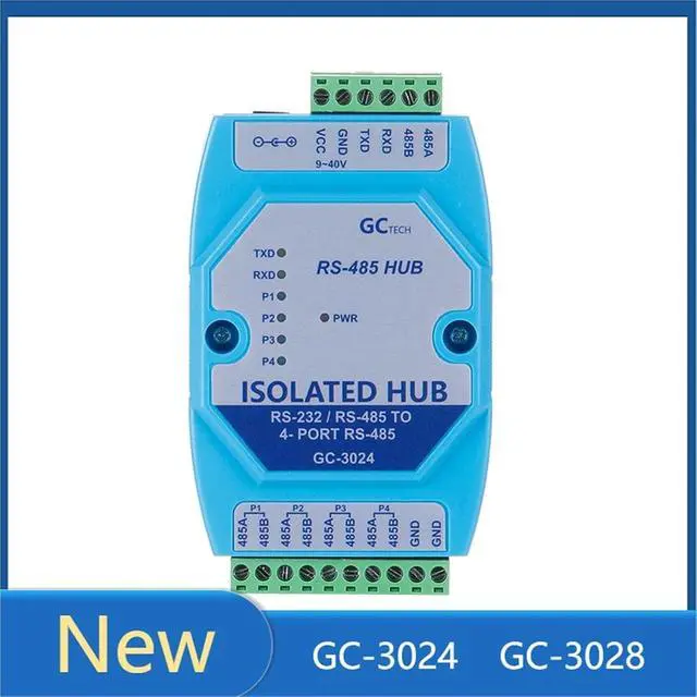 Alt view image 2 of 7 - GC-3024 Four Way Hub Industrial Grade Lightning Protection Modbus RS485 Repeater Optical Isolation 1I 4O(E)