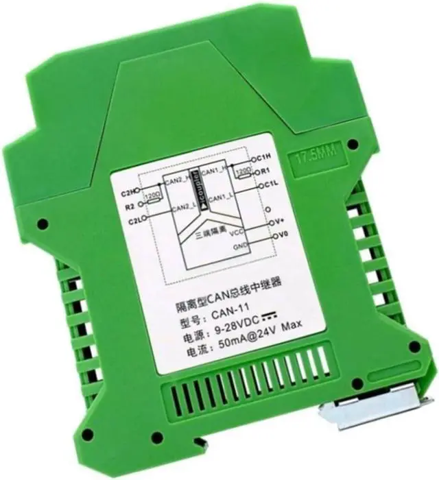Main image of Industrial CAN Bus Isolator Module 1Mbps Isolation Repeater Barrier with for Din Rail Mounting