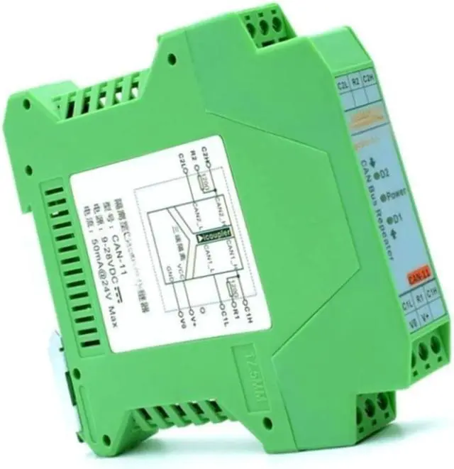 Alt view image 2 of 2 - Industrial CAN Bus Isolator Module 1Mbps Isolation Repeater Barrier with for Din Rail Mounting