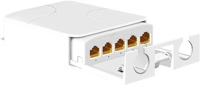 Main image of 5 Port Waterproof POE Extender 4 Port Repeater 100/1000Mbps Outdoor Network IP55 VLAN 44-57V for POE Camera Wierless AP