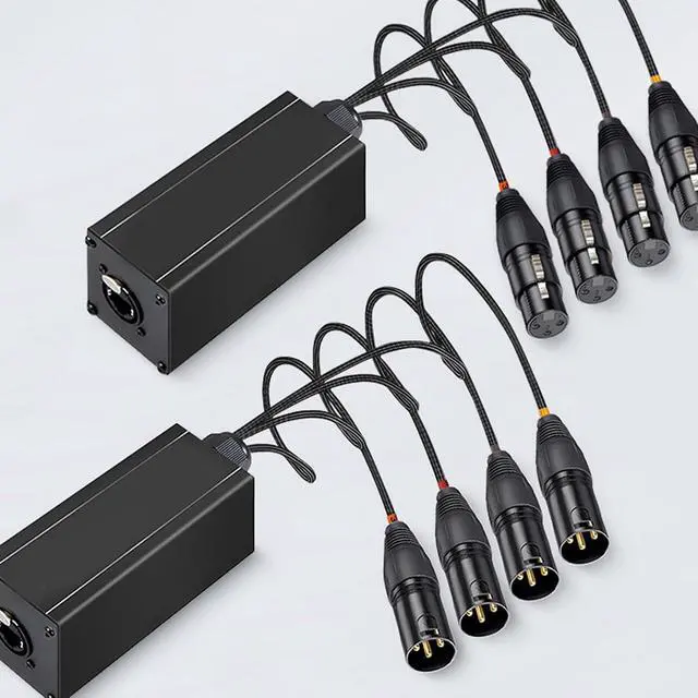 Alt view image 4 of 7 - Professional 4 Way to RJ45 Networking Extender Set with Metal Housing for Stage and Studio Equipment