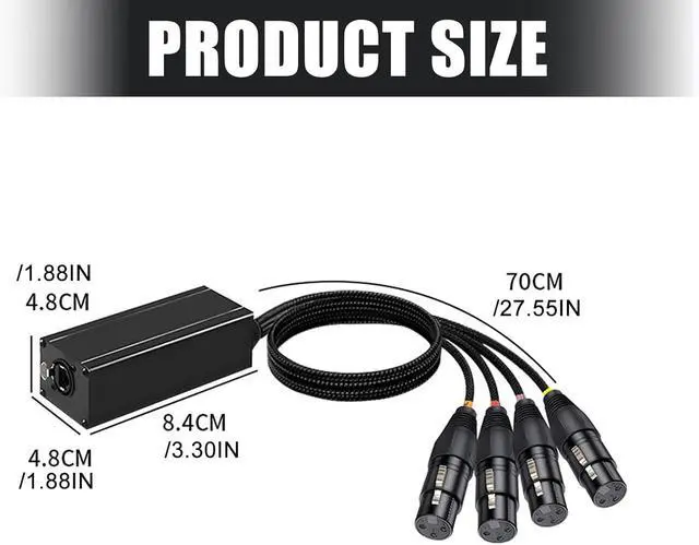 Alt view image 6 of 7 - Professional 4 Way to RJ45 Networking Extender Set with Metal Housing for Stage and Studio Equipment