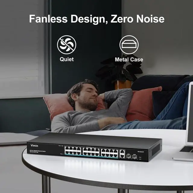 Alt view image 5 of 7 - 24 Port Gigabit PoE Switch with 2X 2 Port Gigabit Outdoor PoE Extender, IP65 Waterproof. Support IEEE802.3af/at, Extend Additional 100m Transmission, Mini Size, Plug and Play