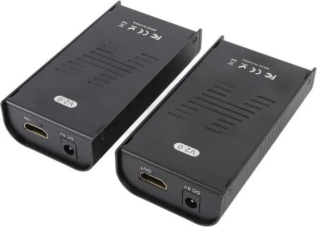 Alt view image 7 of 7 - HD Multimedia Ethernet Extender, 1080P HD Over Single Cat5 Cat6 Up to 200m, with Transmitter and Receiver Kit, for Point to Point (US Plug)