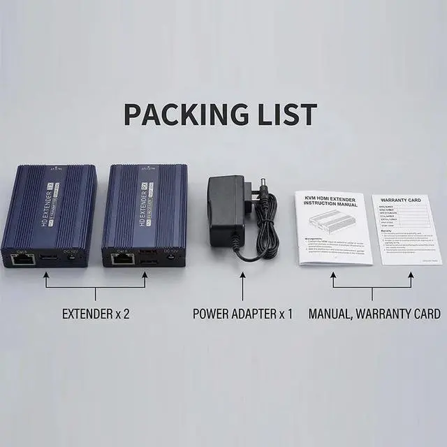 Alt view image 3 of 7 - ET1815KVM 150m 1080P 60Hz HDMI Extender with Cat6 / RJ45 / KVM Port