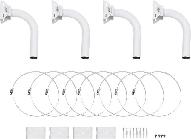 Main image of 4PCS Universal Wireless Bridge Bracket, Bridge Bracket with 8 Hoops Wall-Mounted/Installed on a Pole Mounting Adjustable Angle Wireless Bridge Pole Mount