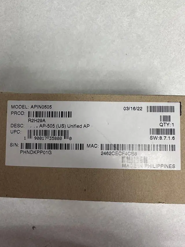 Alt view image 3 of 3 - AP-505(US) R2H29A 802.11ax 1.77 Gbit/s Wireless Access Point (New Sealed)