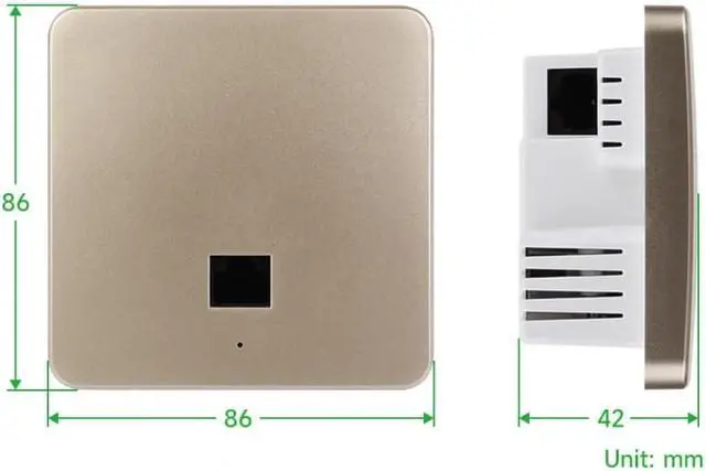 Alt view image 6 of 6 - Waveshare Wall Mounted 86 Type Wireless Access Point with PoE Power, 3000Mbps Speed, High Performance Processor for IoT and Sensor Networks SKU-32751
