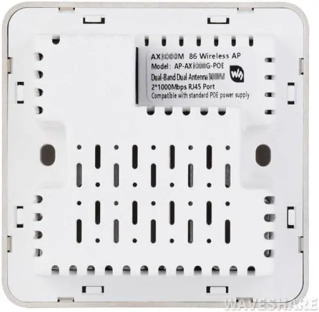 Alt view image 4 of 6 - Waveshare Wall Mounted 86 Type Wireless Access Point with PoE Power, 3000Mbps Speed, High Performance Processor for IoT and Sensor Networks SKU-32751